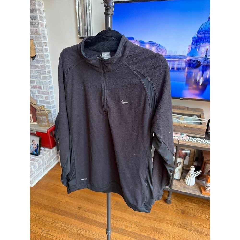 Nike Fit 1/2 zip pullover fleece pullover men's Large L